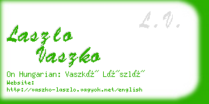 laszlo vaszko business card